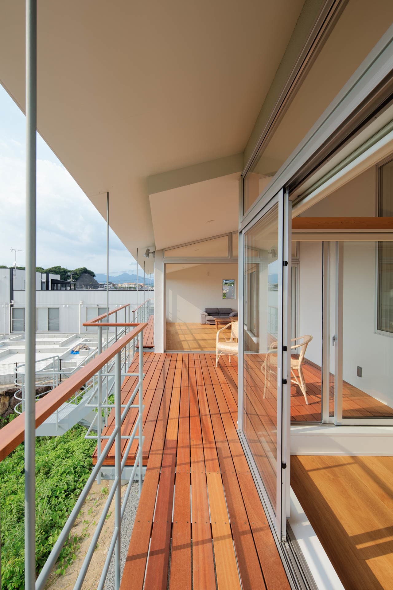 大阪の建築家・中平勝が設計した眺めが良い住宅・テラス